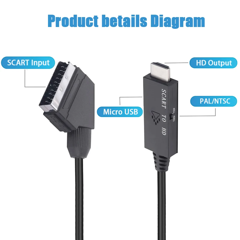 محول SCART إلى HDMI متوافق مع  - مراجعة Scart To Hdmi وسعره