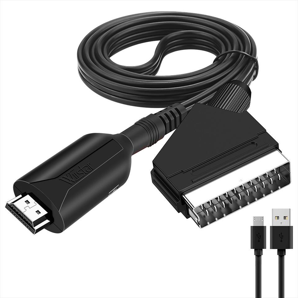 HDMI-متوافق مع محول كابل SCART - مراجعة Scart To Hdmi وسعره