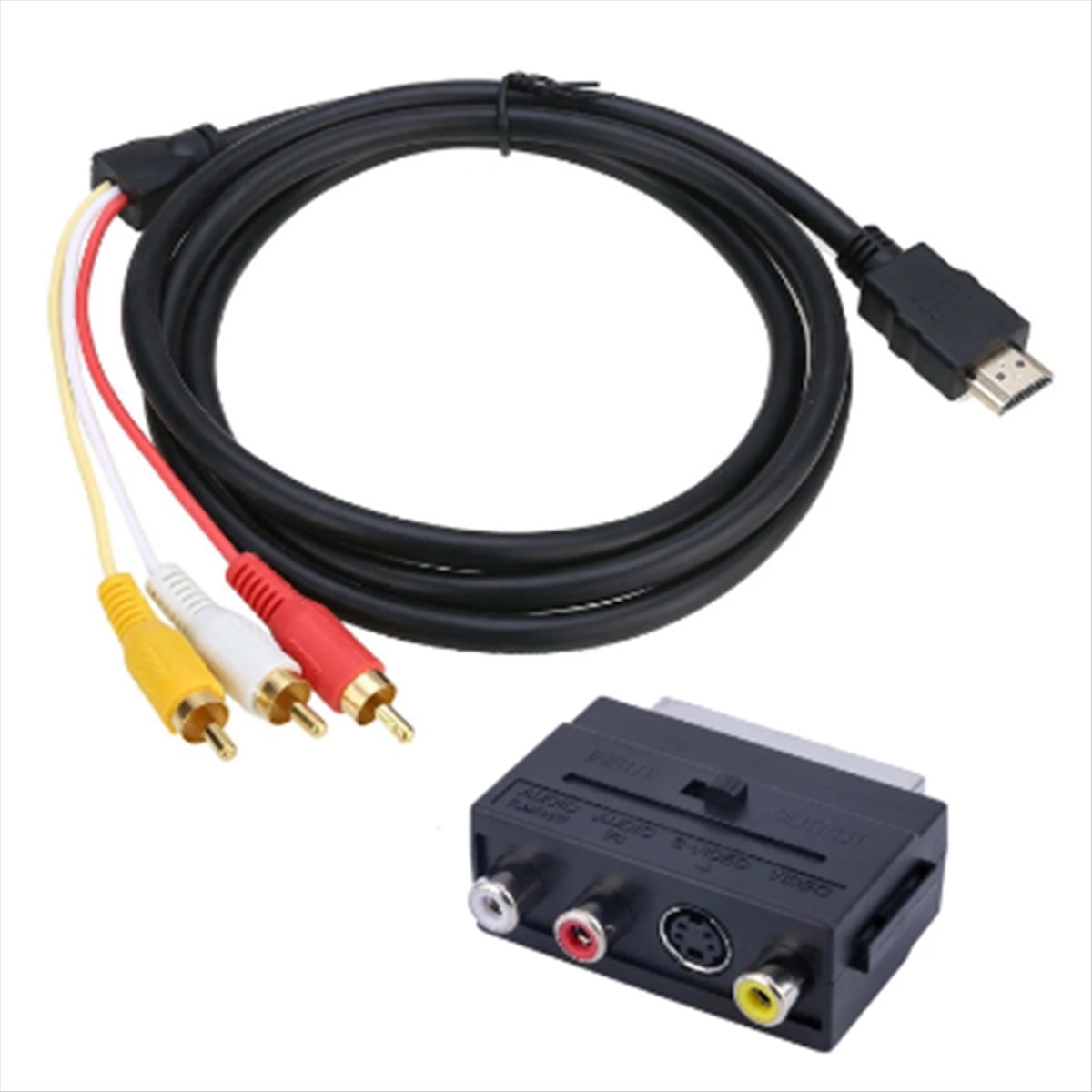 كابل محول (A32M) 2 في 1 متوافق - مراجعة Scart To Hdmi وسعره
