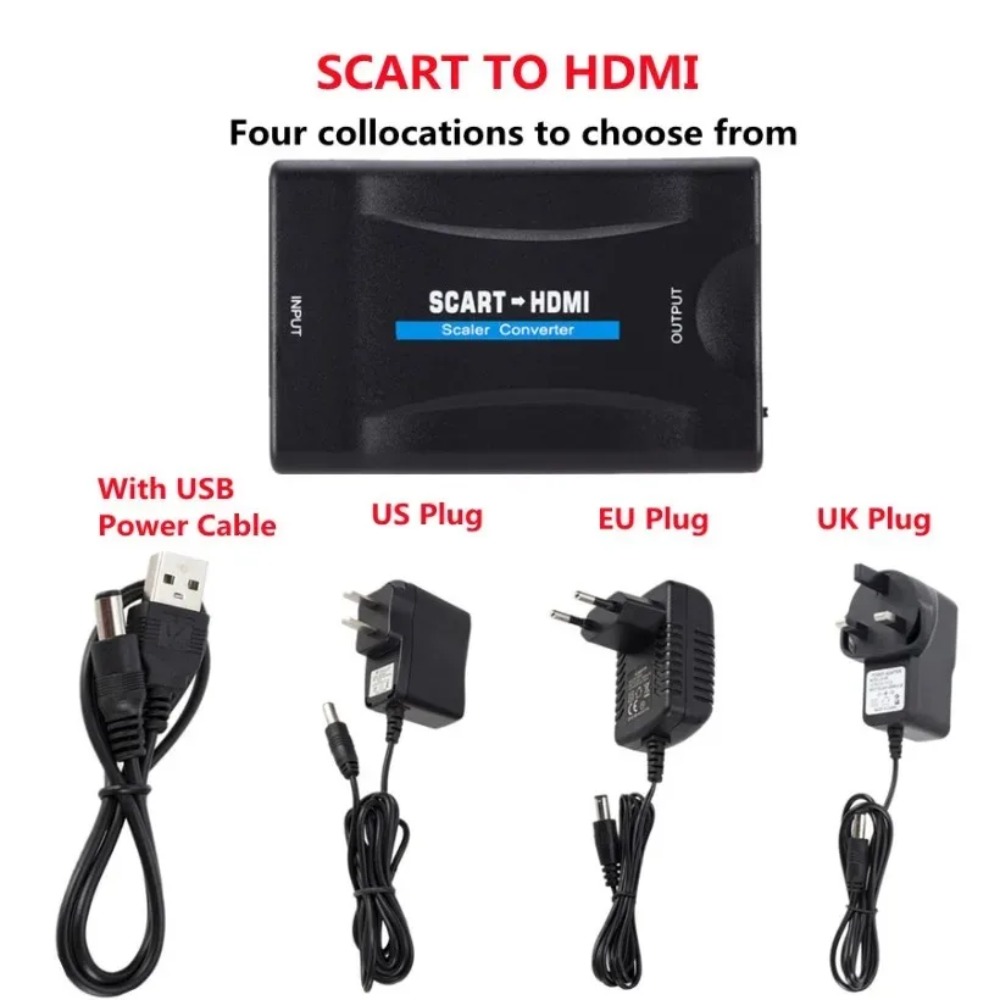 BGGQGG 1080P سكارت إلى HDMI مت - مراجعة Scart To Hdmi وسعره