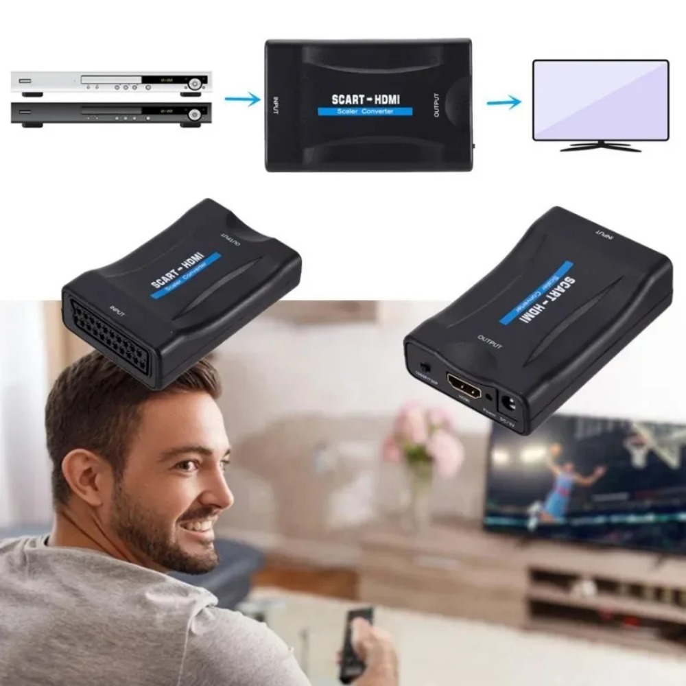 BGGQGG 1080P سكارت إلى HDMI مت - مراجعة Scart To Hdmi وسعره